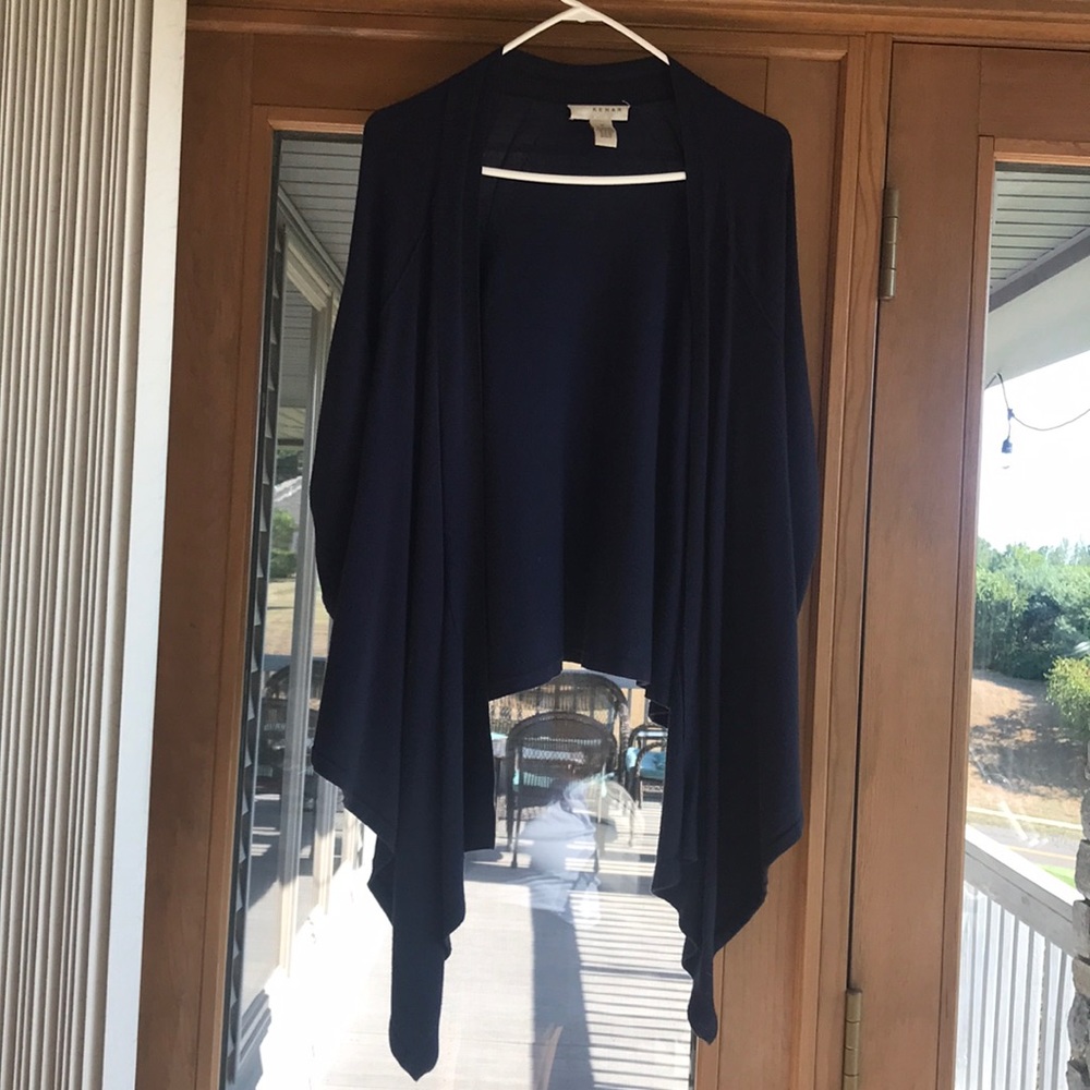 Kenar Navy Blue Open Cardigan